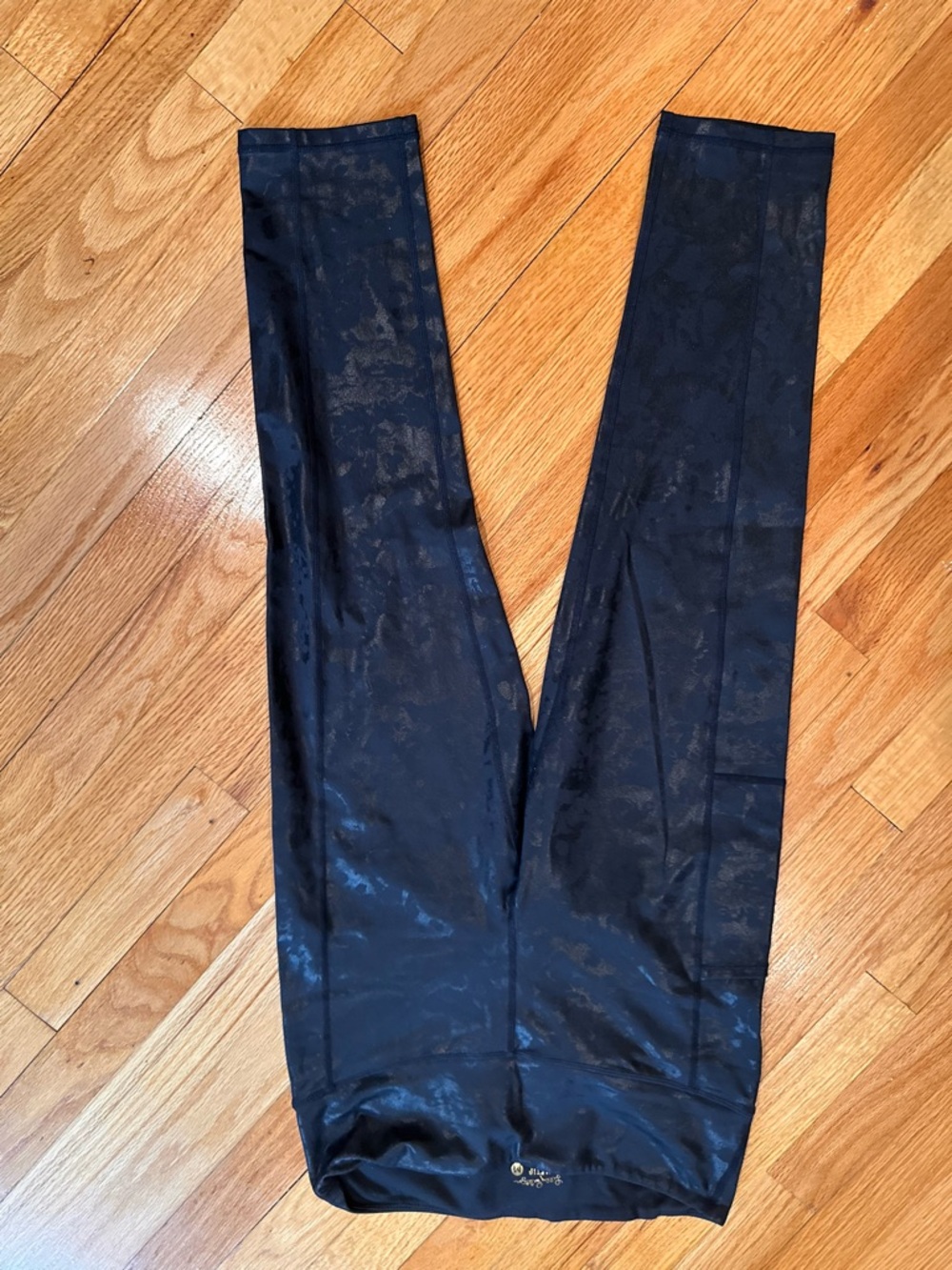 Lilly Pulitzer Black Shiny Jacquard Leggings